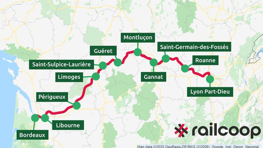 La coopérative Railcoop annonce le lancement d'un premier service voyageurs entre Bordeaux et Lyon à l'été 2024